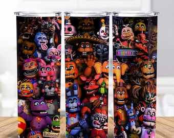 Five Nights At Freddy&#39;s Movie Glass Can Png Download, Glass Can Png, Halloween Glass Wrap Download, Halloween Sublimation, Instant Download
