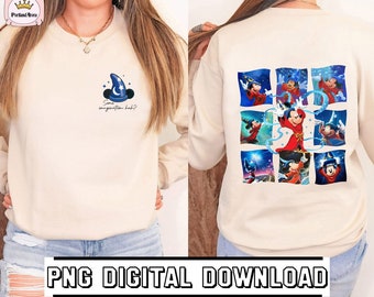 Retro Disneyland Fantasia Sorcerer Png | Mickey Mouse Magic Shirt | Magic Kingdom Mickey Png | Mickey Fantasia Sorcerer Png Download