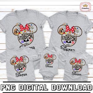 Personalized Disneyland Hollywood Studios Png | Disneyland Characters Png | Mickey and Friends Png | Magic Kingdom Png | Instant Download