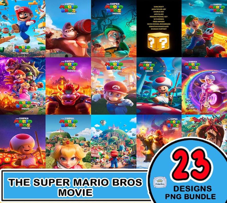 Super Mario Bros Poster Digital Print Wall Decor Super Mario Etsy