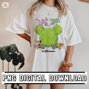 Mickey Pluto Figment Flower Garden Festival 2024 Shirt Download | Instant Download | Mickey and Friends Epcot PNG | Festival of the Arts