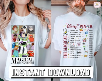 Gira Eras de Pixar PNG, Diseño mágico de la Gira de Pixar PNG, Gira Eras PNG, Descarga digital de música de conciertos de personajes de Pixar, Toy Story 1995