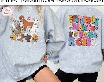 The Aristocats O'Malley and The Alley Cats Music Download, Disneyland Trip Png, Disneyland Sublimation, Everybody Wants To Be A Cat Png