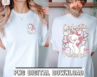 Marie Cat Coquette Shirt Download, The Aristocats Png Download, Coquette Aesthetic Png, Marie Cat Coquette Png, Disneyland Aristocats Png