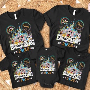 Personalized Mickey and Friends DisneyTrip 2025 PNG Sublimation Design, Mickey Disneyland Download, Magic Castle, Magic Kingdom Png