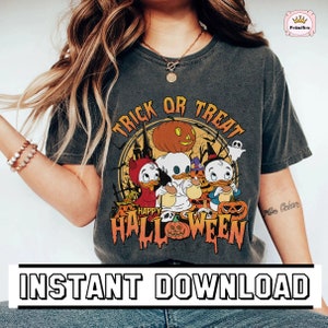 Huey, Dewey and Louie Trick Or Treat PNG | Spooky Season PNg Download | Spooky Halloween | Halloween Trick-Or-Treat | Halloween Party