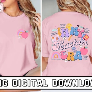In My Teacher Era Png Sublimation Design, In My Teacher Era, Teacher Appreciation, New Teacher, Last Day of School, Teacher Life Download