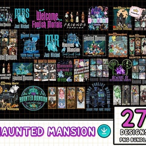 Haunted Mansion Bundle PNG Download | Dumme Sterbliche | Madame Leota PNG | Digitaler Download
