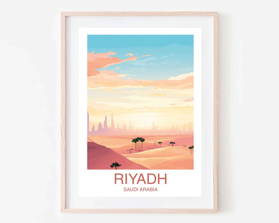Riyadh Travel Poster Illustration Print Riyadh Travel Poster Etsy