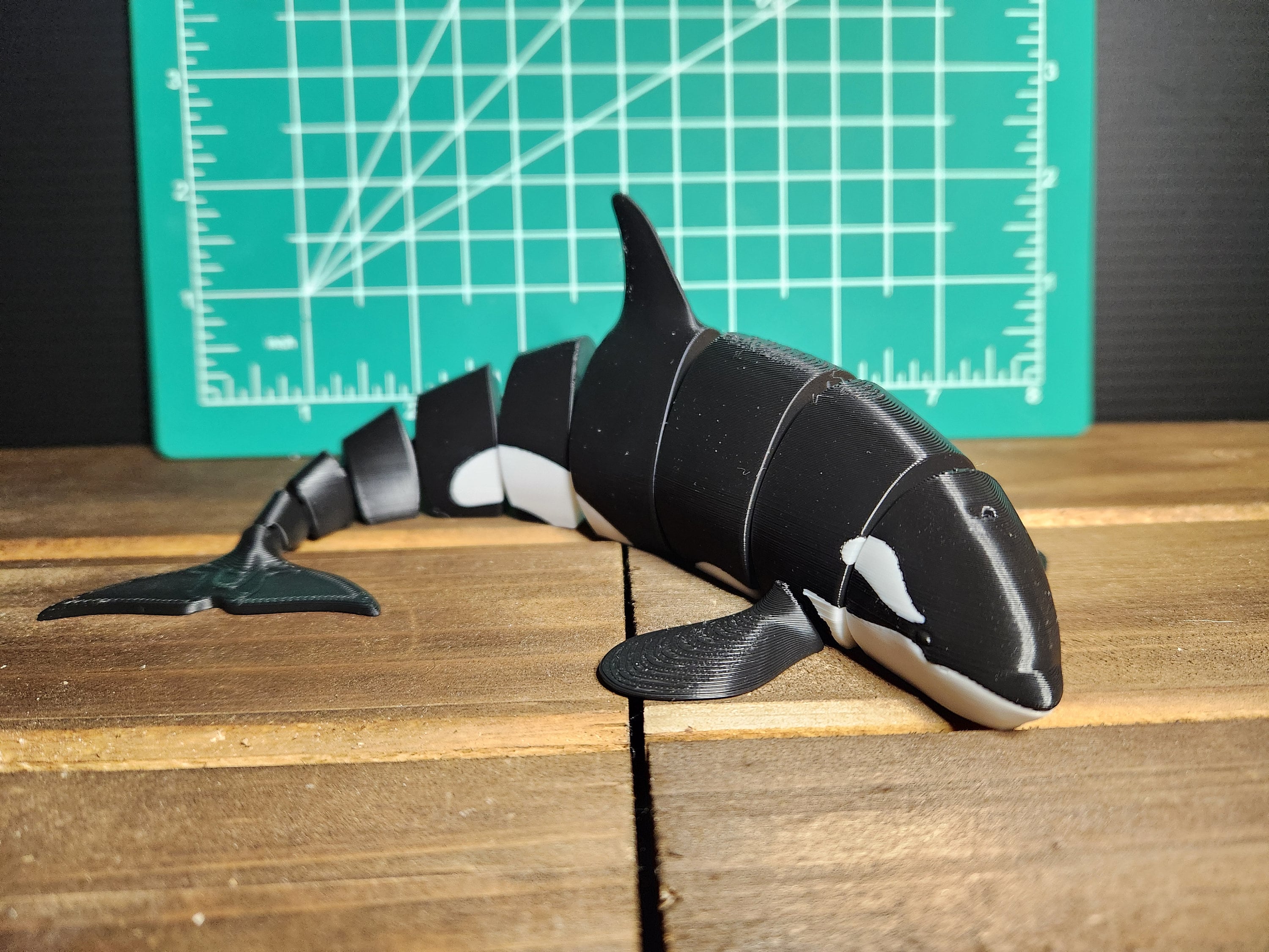 Orca Killer Whale Flexi Articulated Fidget Toy Etsy