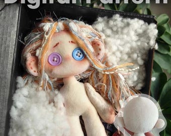 Plush Doll Sewing Pattern, Movable Arms Tutorial (Digital Download)