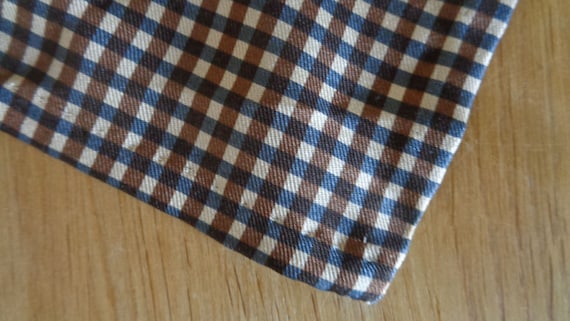 Silk pocket square by Jaeger, beige brown black c… - image 4