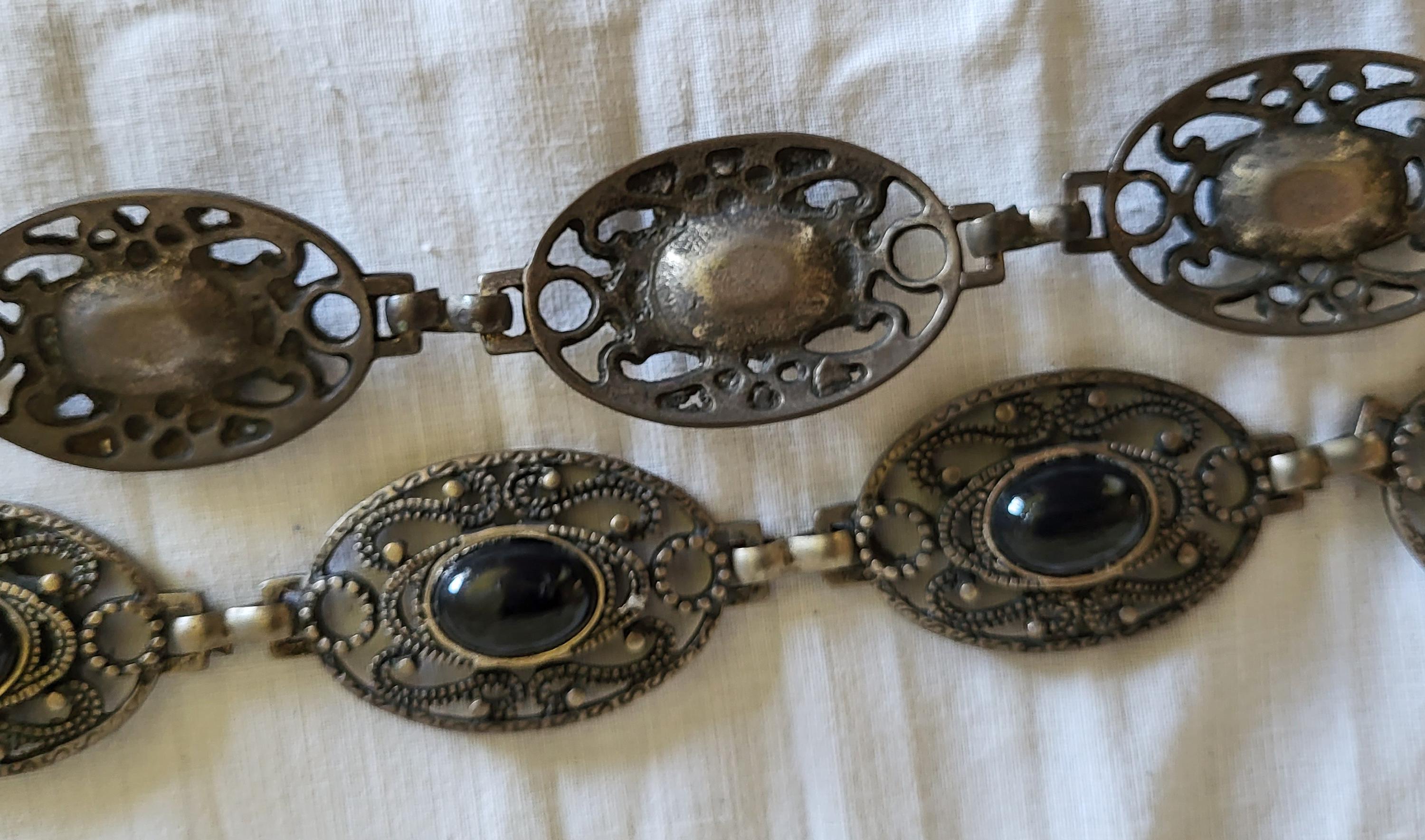 Oval Medallion Link Belt Silver Who Is Rose Desert Moon Concho Belt - Bohemian Love Runway main image 4