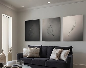 3 piece Wall Art Modern Set of 3 Digital Art Printable tryptic trendy minimalist triptych Gallery Abstract home decor prints download