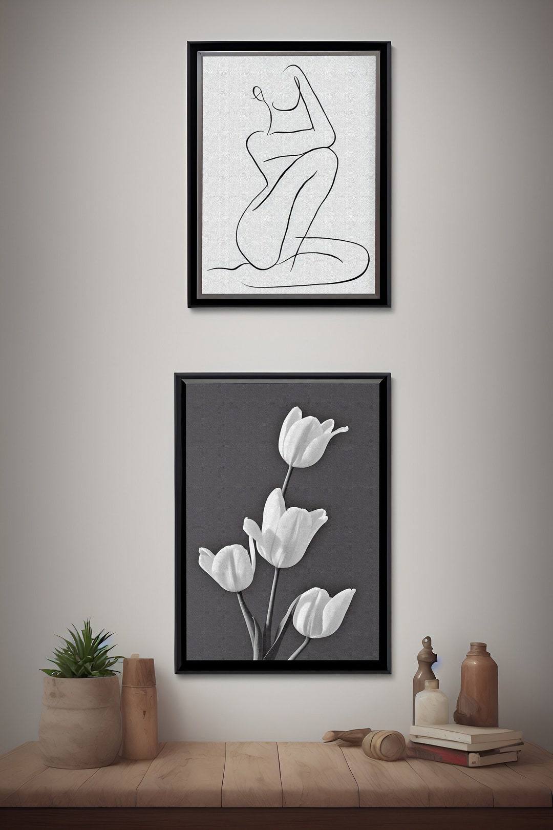 Print Tulip Wall Art Printable Tulip Minimalist Boho Floral Nature ...