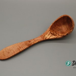 Handmade olive wood ladle | approx. 30 cm | Natural | Wooden ladle for cooking and serving | Wooden kitchen utensil