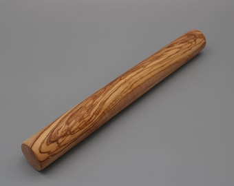 Teigroller, Länge 40 cm, Rolling Pin, Pizzaroller, Nudelholz, aus Olivenholz, Handmade