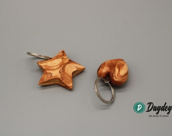 Keychain | made of olive wood | Handmade