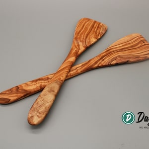 Olive wood spatula | Handmade | Length selectable | Wooden kitchen utensils | Wooden spoon | Sustainable wooden spatula