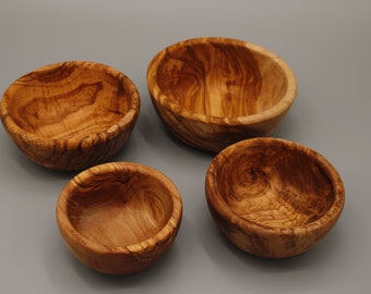 Olive wood bowl, selectable length (12,14,16,18 cm), cereal bowl, snack bowl, handmade