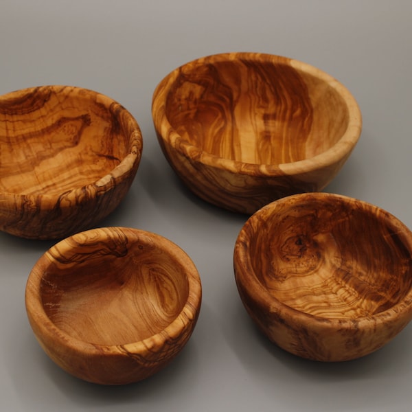 Olivenholzschale, Länge wählbar ( 12,14,16,18 cm),Müslischale, Snackschale, Handmade