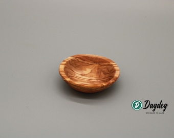 Mini bowl made of olive wood | Ø 7 cm | Round & handmade | Spice bowl | Dip bowl | Natural wood | Handmade bowl