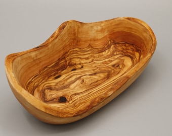 Elongated bowl, selectable length, made of olive wood, handmade