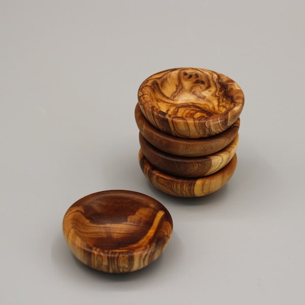 mini bowl 5.5 cm, round, made of olive wood, handmade