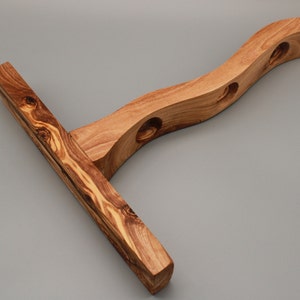 Olive wood bottle holder for 3 bottles | Handmade | Wooden wine holder | Kitchen gift idea | Rustic | Handmade wine rack