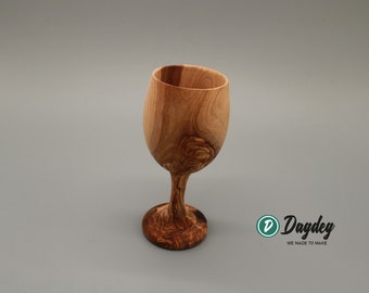 wine goblet| made of olive wood | Handmade