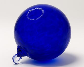 Merry Midnight Cobalt Hand Blown Glass Ornament