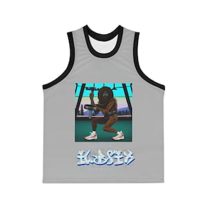 Unisex Basketball Jersey (AOP) - featuring our iconic Caveman