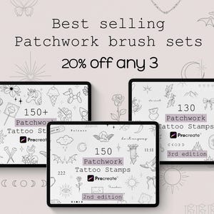 100+ Witchy Tattoo Designs Procreate Bundle, Spooky Halloween Bundle, Procreate Stamp Brushes, Tattoo Stencil Designs image 11