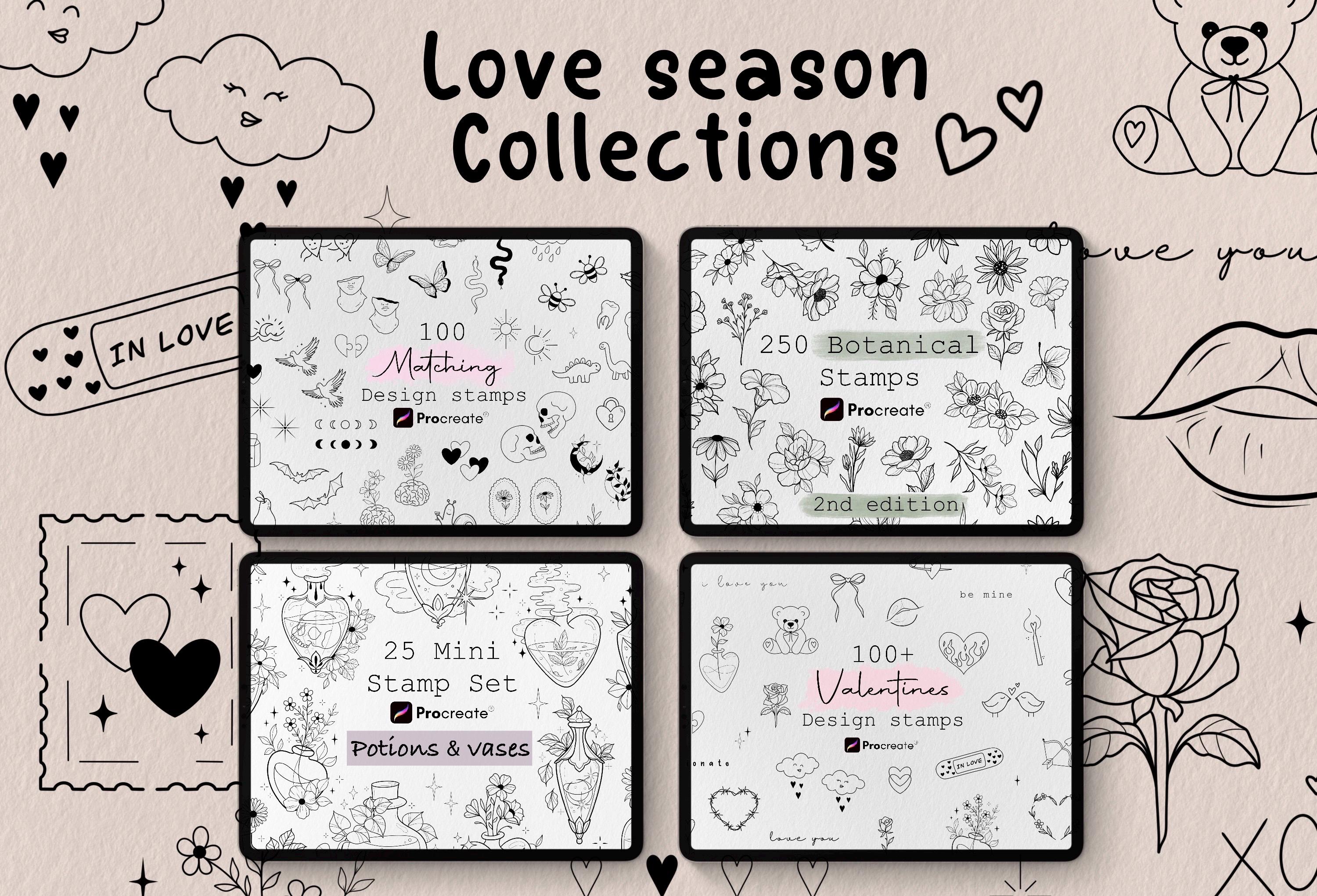 130 Flash Tattoo Procreate Bundle Tattoo, Procreate Stamp Brushes ...