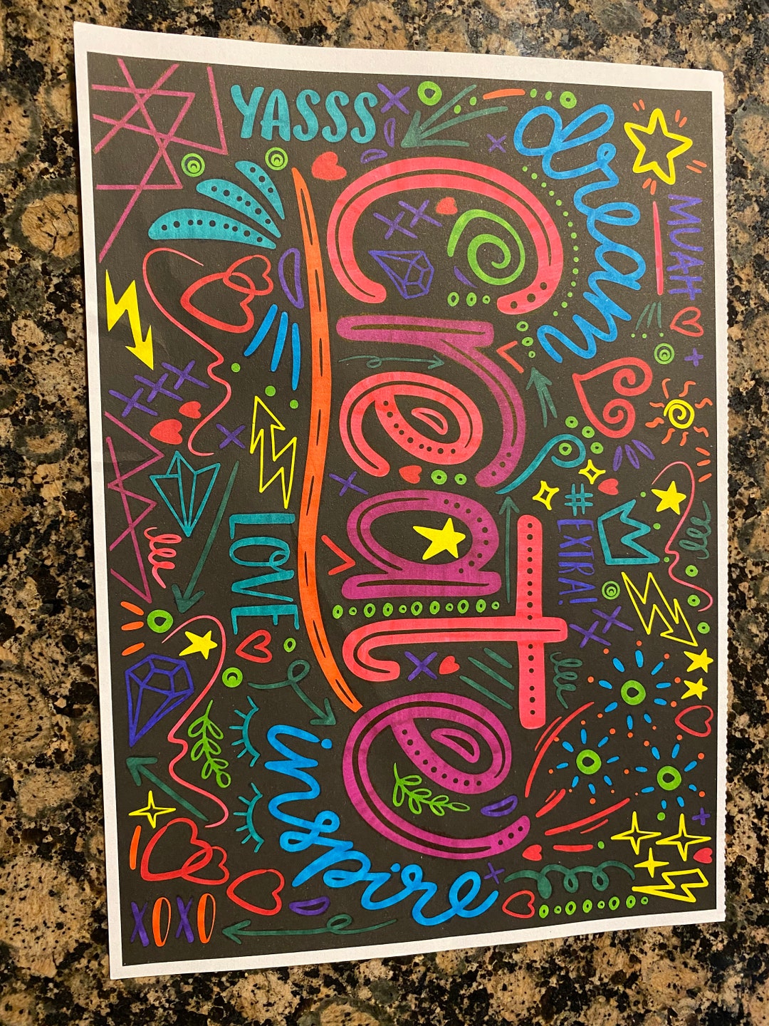 Finished Coloring Page - Etsy