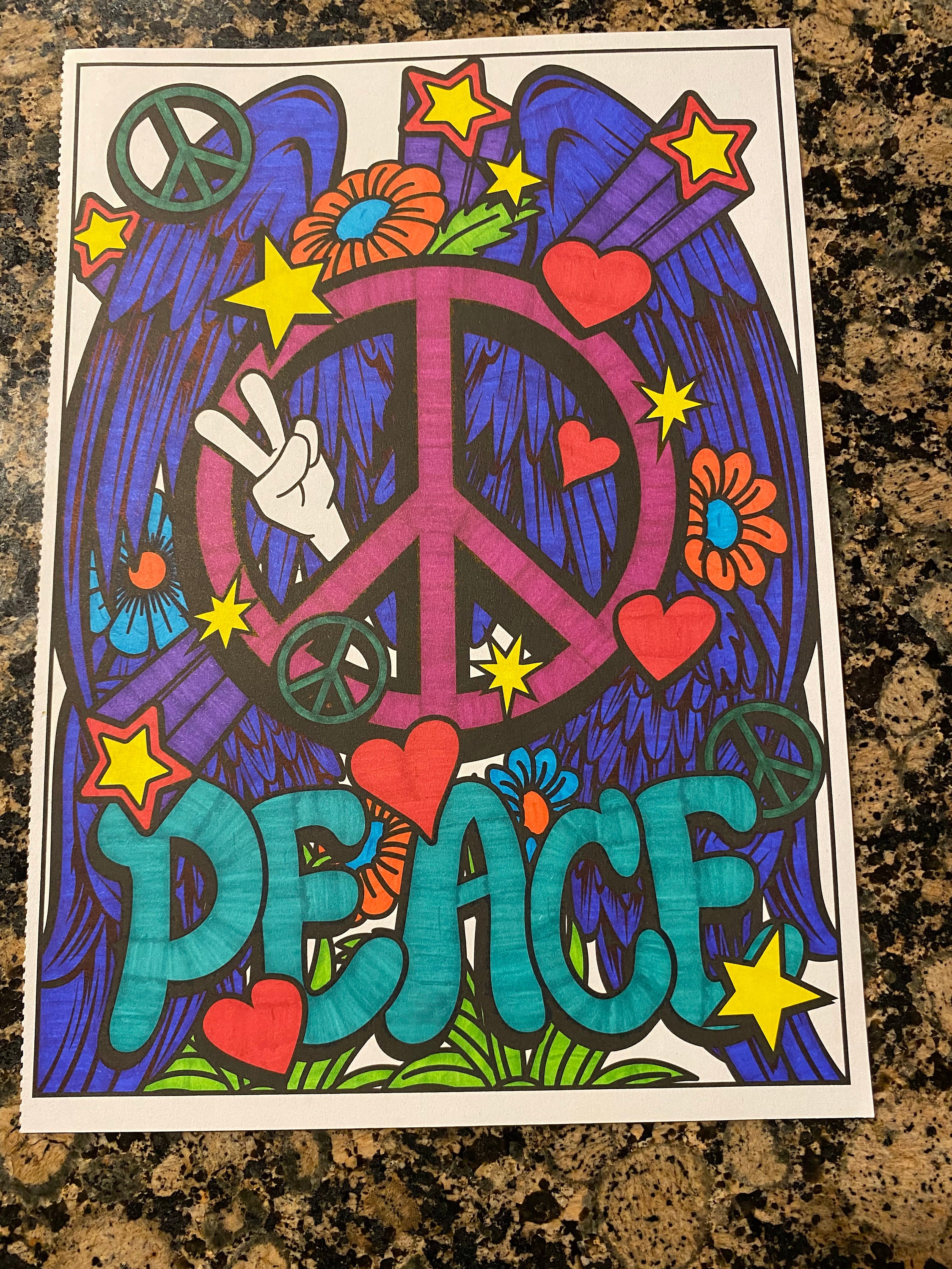 Finished Coloring Page - Etsy