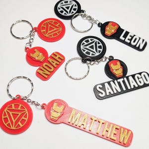 3D Printed Iron Man Keyring – Add Your Name!