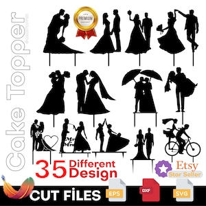Wedding Cake Topper Svg LASER DXF EPS, Mr mrs Wedding cake topper funny, birthday Cake Topper, Personalized wedding topper Laser cut file