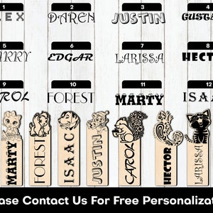 Personalized Laser bookmark Cute Laser Cut Bookmark Template, Cute Animal Bookmark, Laser Cut files, Bookmark Set, Bookmark SVG, Bookmark EPS, Bookmark DXF, Engraved Bookmark, Laser Cut Bookmark Files, Cute Bookmark Set, Glowforge files
