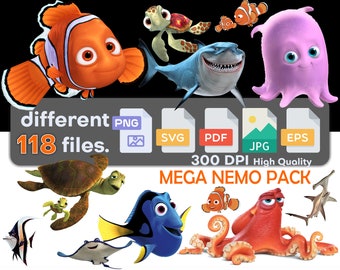 Finding NEMO PNG, Finding Nemo SVG, List Nemo, Zaproszenie Nemo, Papier cyfrowy Nemo, Clipart Nemo, Naklejka Nemo, Przezroczyste obrazy Pakiet