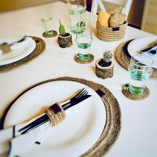 Set de table en coton et jute