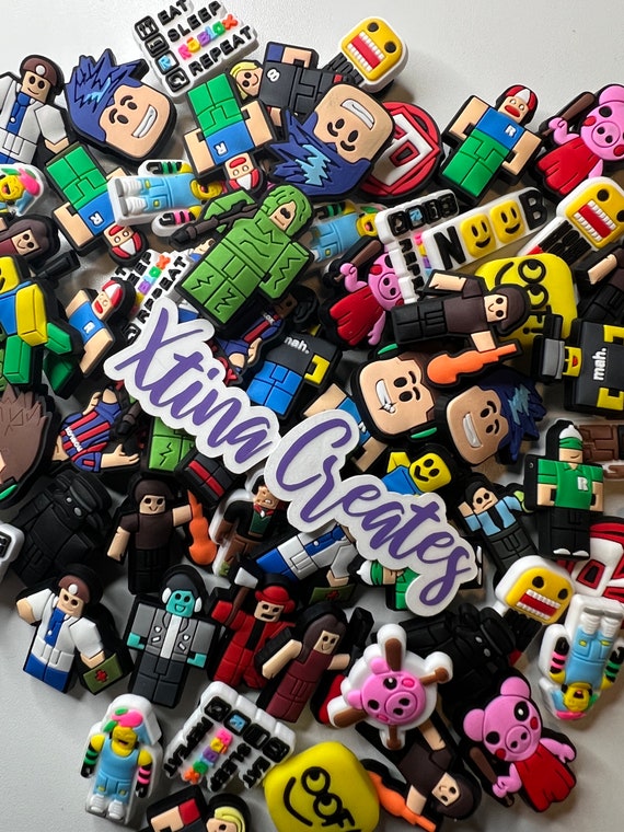 Croc Charms Roblox Charms Mix Bundle Bundle 51015 Croc Charms Etsy