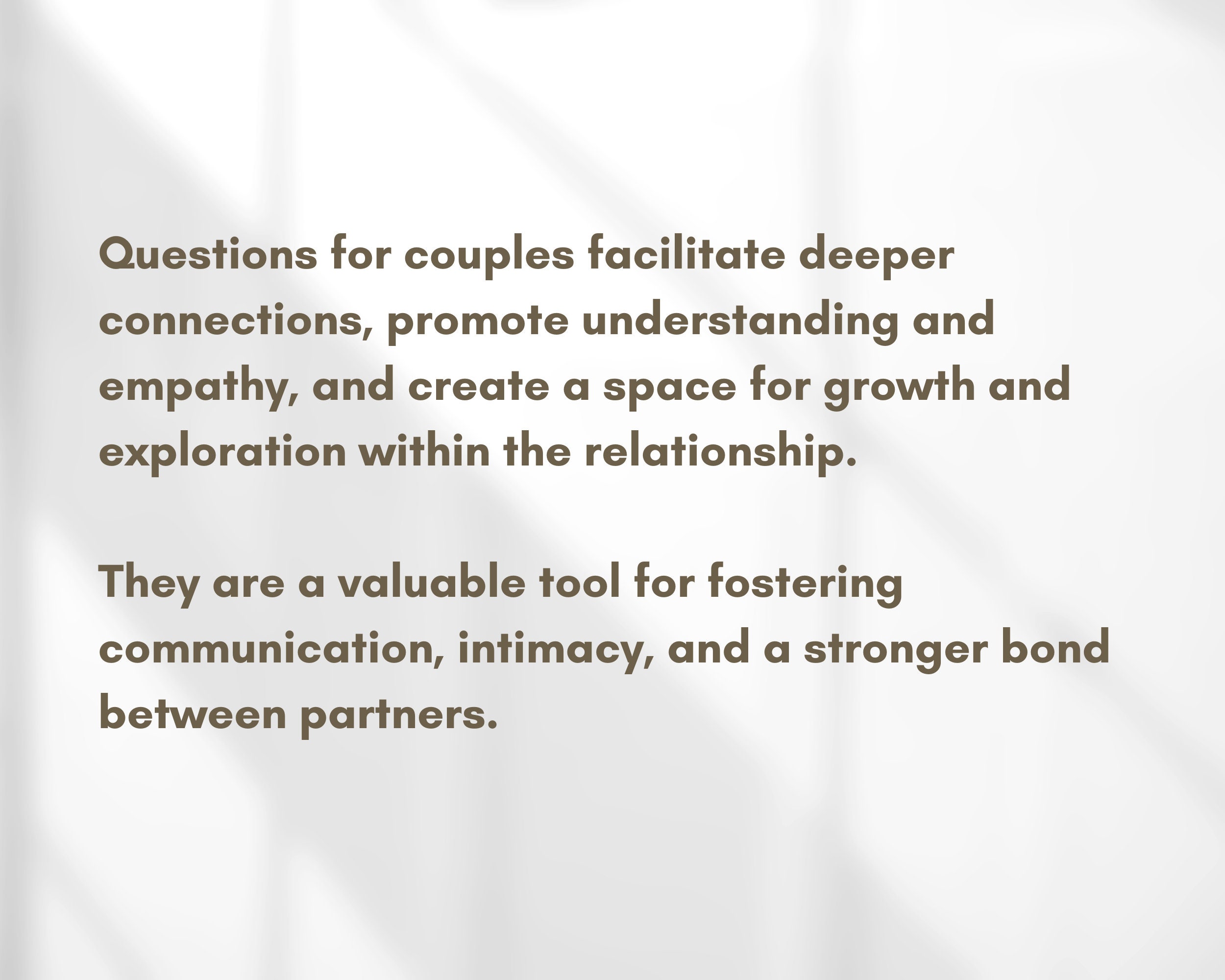 Questions For Connection 48 Couple Questions Printable Cards: Spark Meaningful Conversations and ...