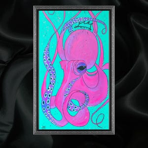 Decoración mural, cuadro "El pulpo" 50x100cm.