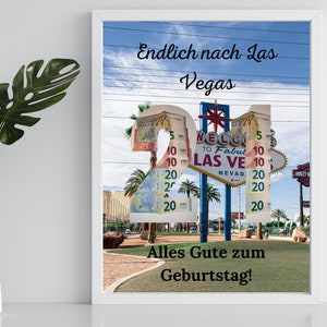 Digital Birthday Card/21st Birthday/Las Vegas
