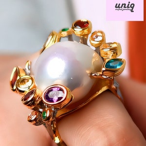 Baroque pearl rings for sale sale