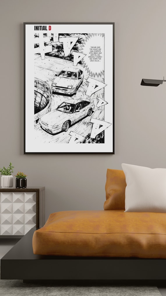 Initial D Anime Poster Japan Manga Kraft Paper Posters DIY Vintage