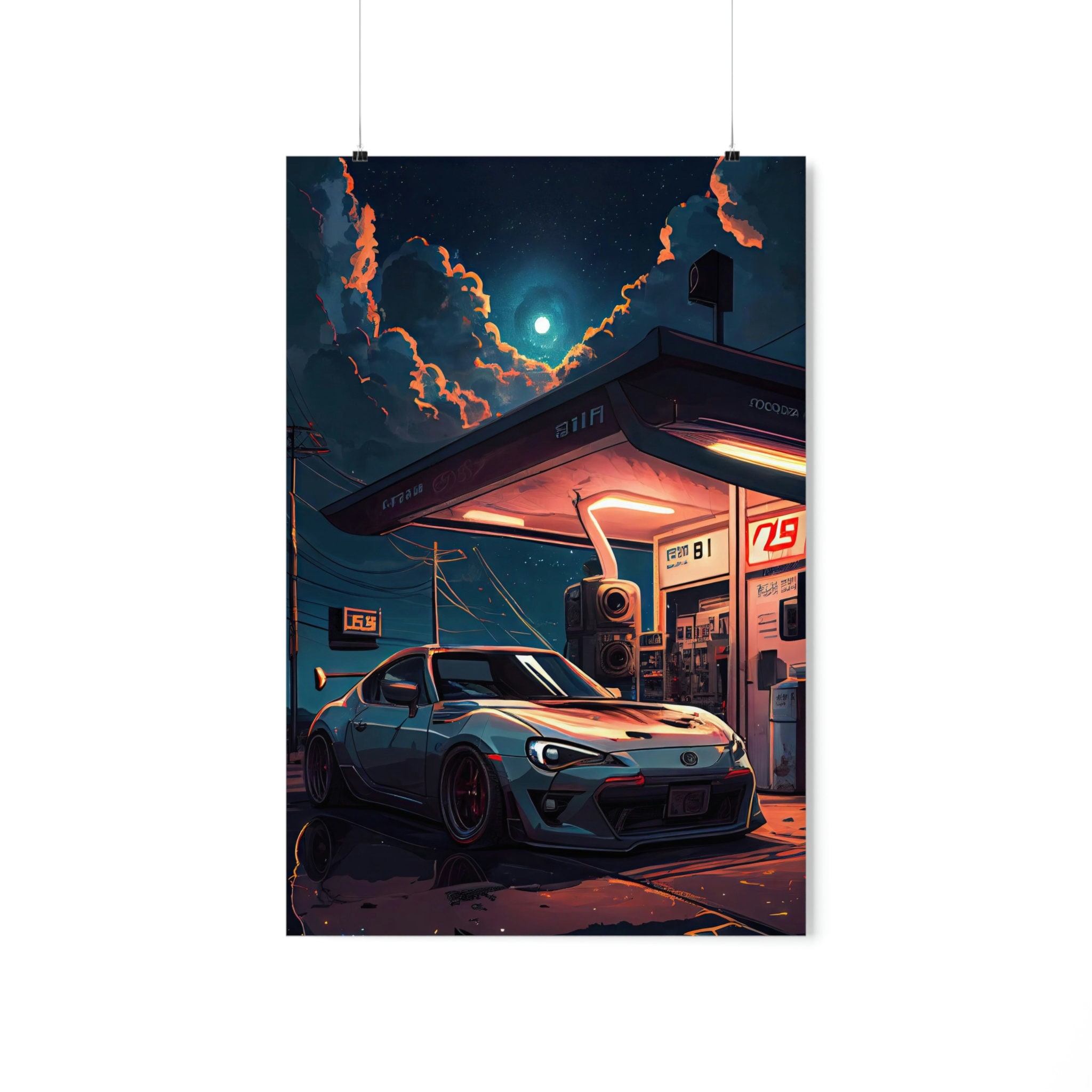 Toyota GT86 FRS BRZ GR86 Anime Style Initial D Inspired Premium Matte ...