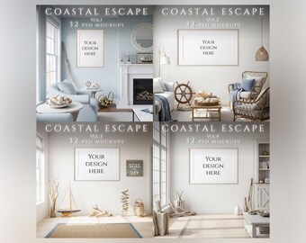 Paquete de maquetas costeras: 128 archivos PSD