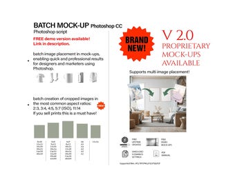 Herramienta de automatización de maquetas de Photoshop: Creador de escenas de maquetas por lotes (Descarga digital)